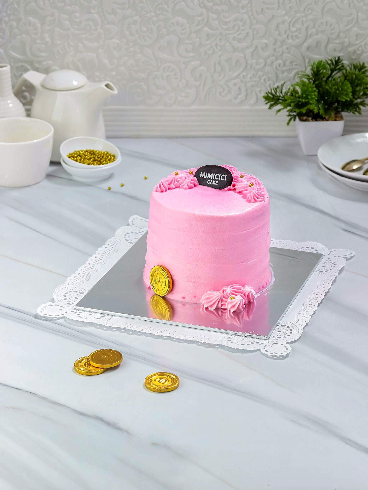 Korean Cake Cream Pink 12 Cm